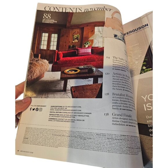 Architectural Digest November 2023 Magazine Issue Reinventing Tradition AD - Picture 6 of 7